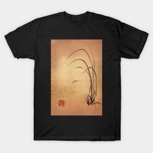 Lyrical Dreams - original sumie ink brush pen Zen drawing by Rebecca Rees T-Shirt